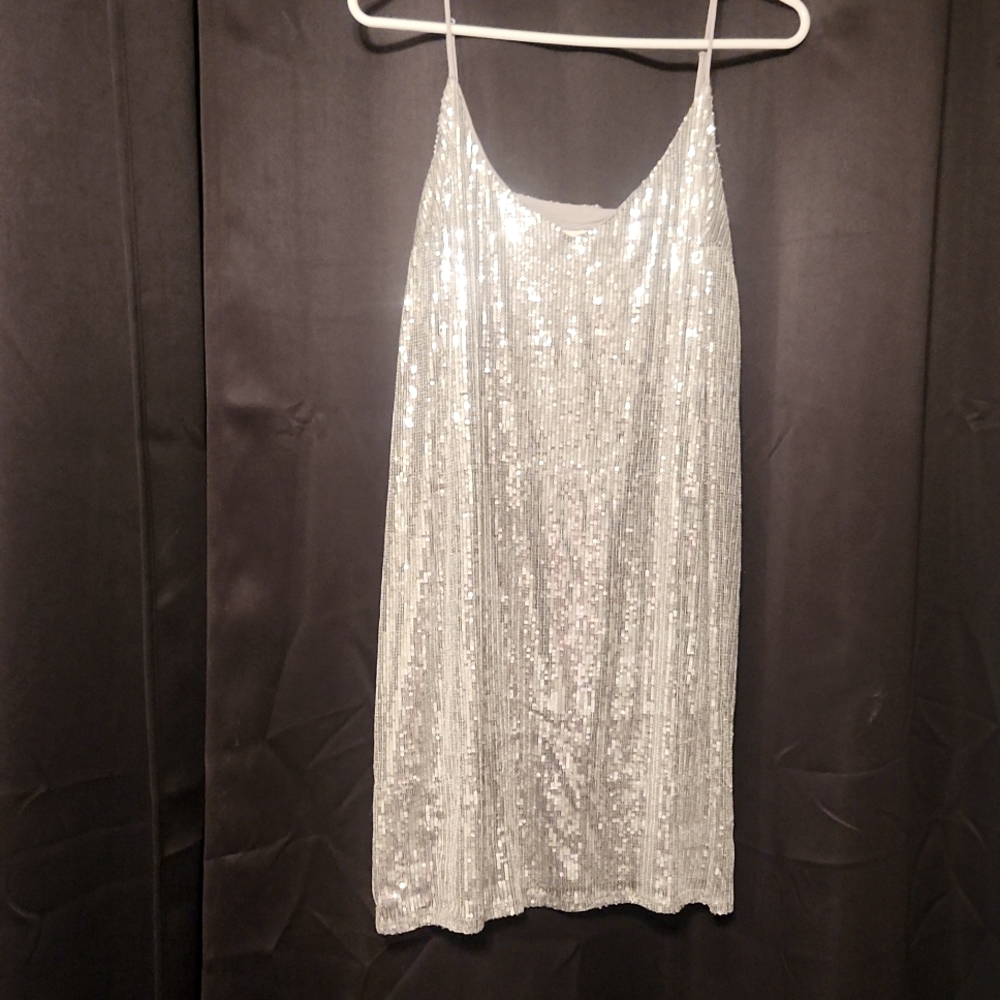 Silver sequins dress